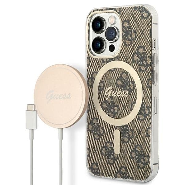 Guess Print MagSafe - θήκη για Apple iPhone 13 Pro - Καφέ