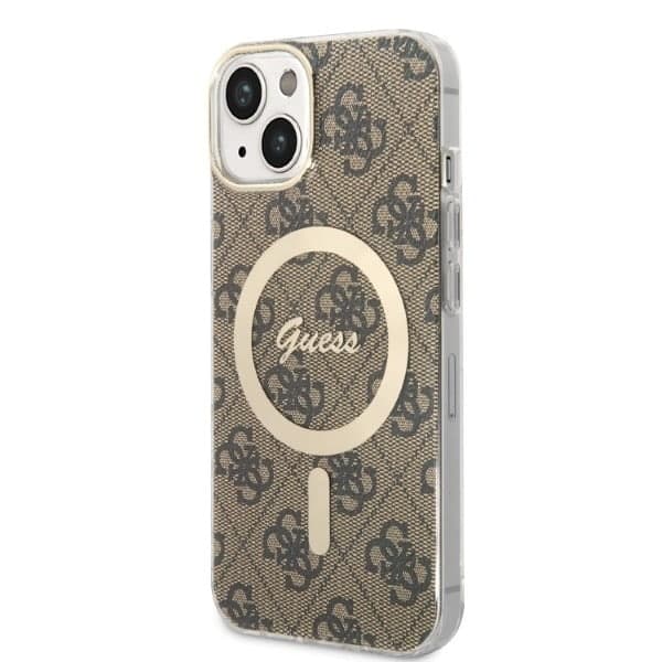 Guess Guess 4G Print - θήκη για Apple iPhone 14 Plus / 15 - Καφέ 2