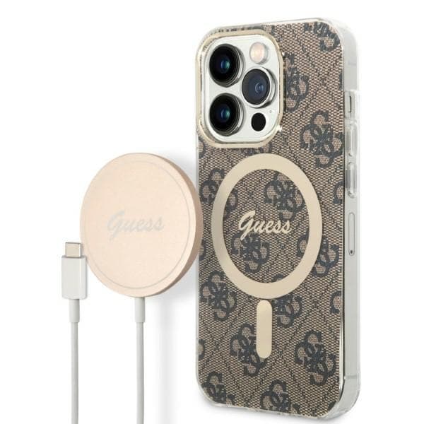 Guess Print MagSafe - θήκη για Apple iPhone 14 Pro - Καφέ