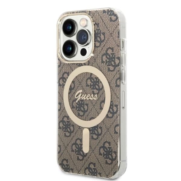 Guess Guess 4G Print - θήκη για Apple iPhone 14 Pro Max - Καφέ 2