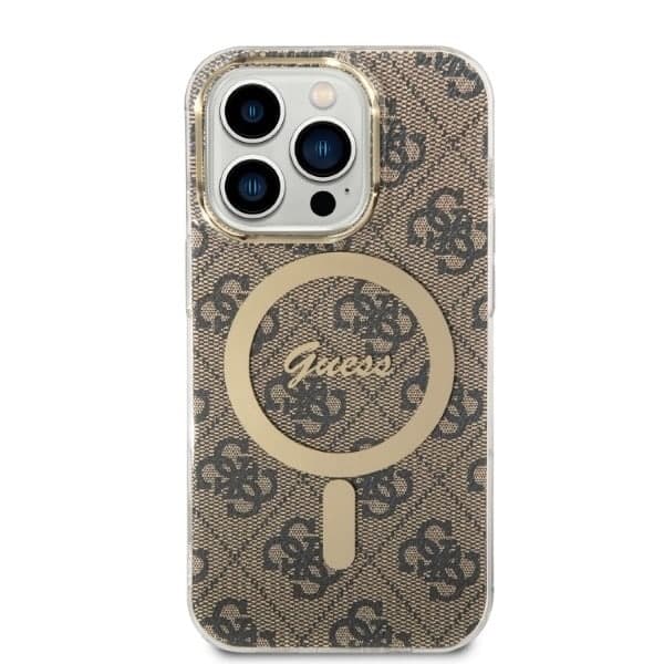 Guess Guess 4G Print - θήκη για Apple iPhone 14 Pro Max - Καφέ 3