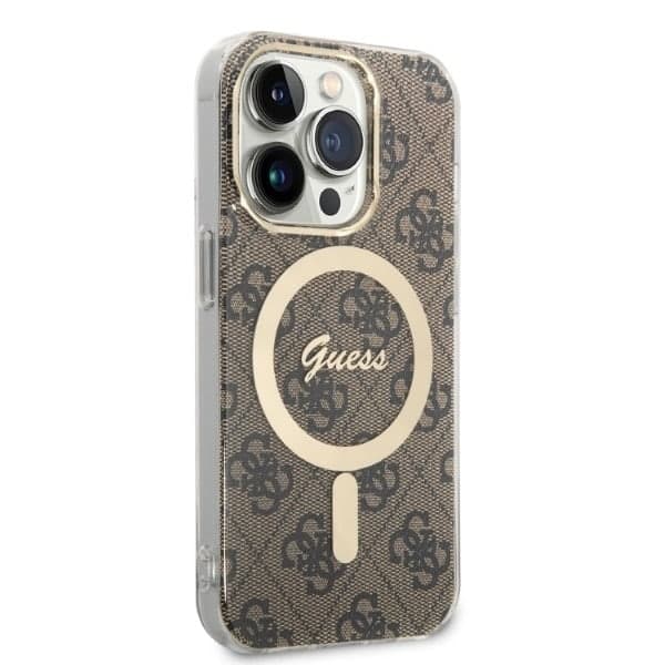 Guess Guess 4G Print - θήκη για Apple iPhone 14 Pro Max - Καφέ 4