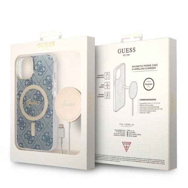 Guess Print MagSafe - Apple iPhone 14 Plus / 15 - Μπλε 10