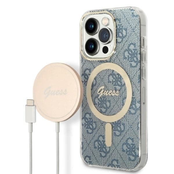 Guess Guess 4G Print - θήκη για Apple iPhone 14 Pro Max - Μπλε
