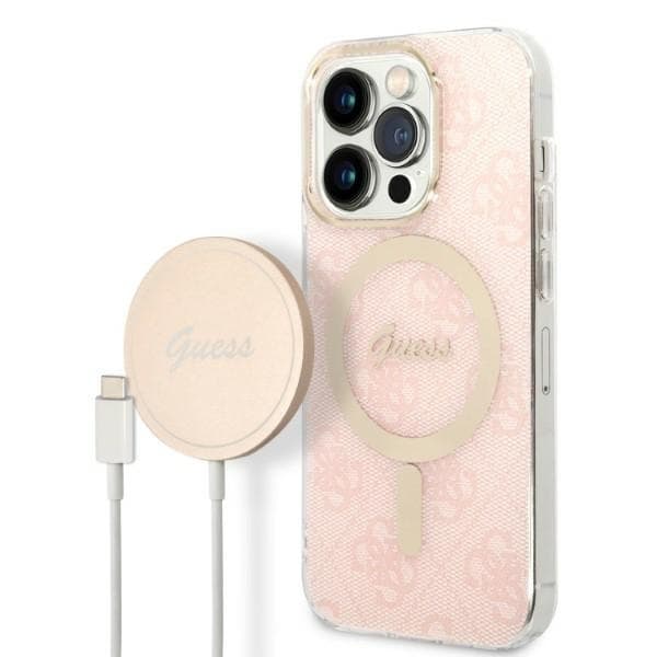 Guess Print MagSafe - θήκη για Apple iPhone 14 Pro - Ροζ