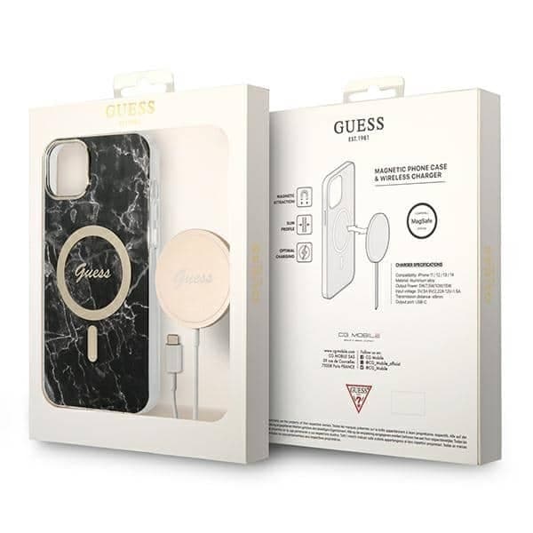 Guess Marble Collection - θήκη για Apple iPhone 14 Plus / 15 - Μαύρο 10