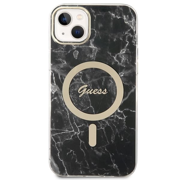 Guess Marble Collection - θήκη για Apple iPhone 14 Plus / 15 - Μαύρο 3