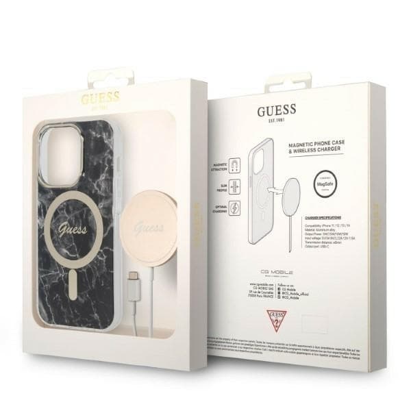 Guess Marble MagSafe - θήκη για Apple iPhone 14 Pro - Μαύρο 10