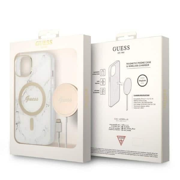 Guess Marble MagSafe - Apple iPhone 14 Plus / 15 - Λευκό 10