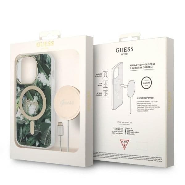 Guess Jungle MagSafe - θήκη για Apple iPhone 14 Pro - Πράσινο 10