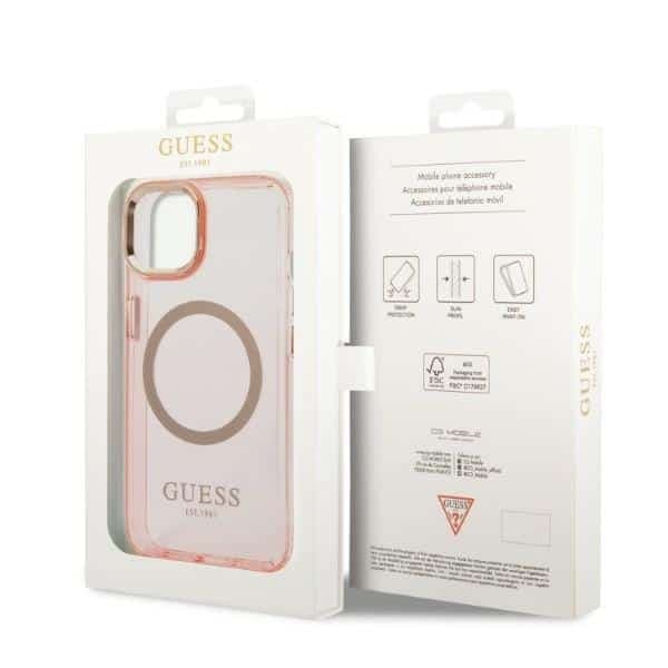 Guess Translucent - θήκη για Apple iPhone 14 Plus - Ροζ 8
