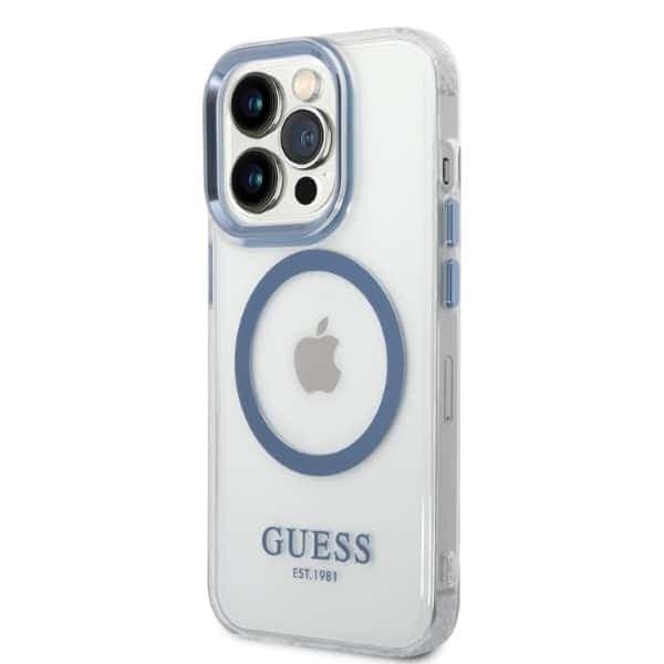 Guess Metal Outline MagSafe - θήκη για Apple iPhone 14 Pro Max - Μπλε 2