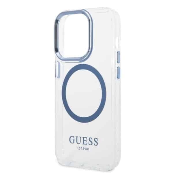 Guess Metal Outline MagSafe - θήκη για Apple iPhone 14 Pro Max - Μπλε 6