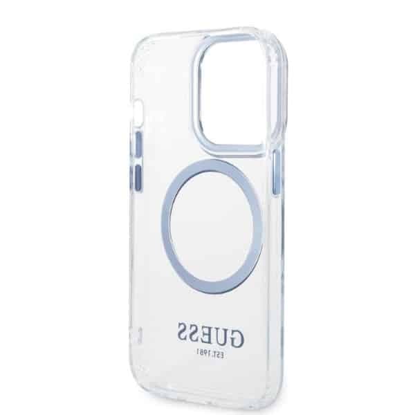 Guess Metal Outline MagSafe - θήκη για Apple iPhone 14 Pro Max - Μπλε 7