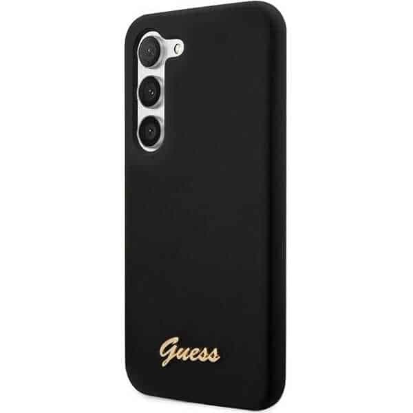 Guess Silicone Vintage Gold Logo - θήκη για Samsung Galaxy S23 - Μαύρο 2