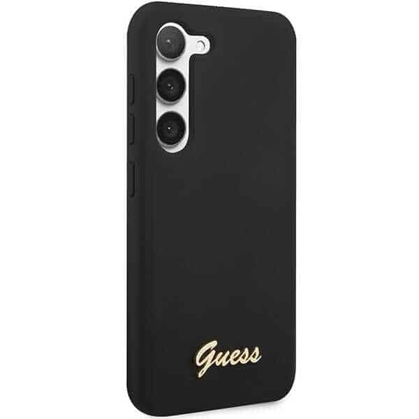 Guess Silicone Vintage Gold Logo - θήκη για Samsung Galaxy S23 - Μαύρο 4