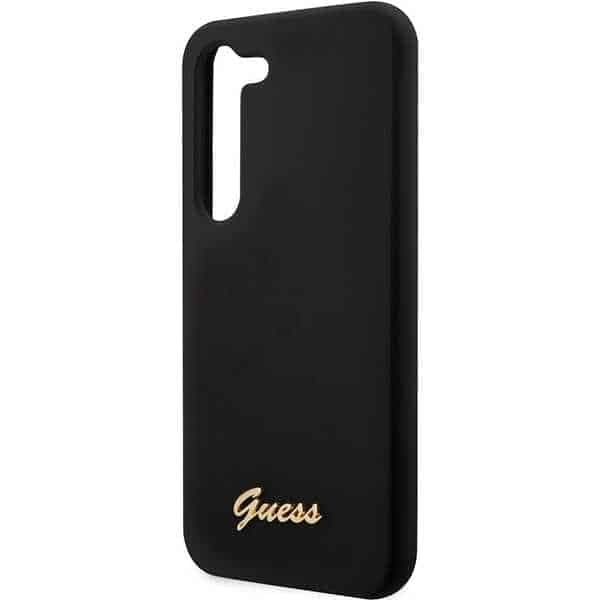 Guess Silicone Vintage Gold Logo - θήκη για Samsung Galaxy S23 - Μαύρο 6