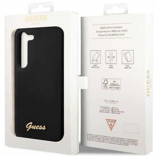 Guess Silicone Vintage Gold Logo - θήκη για Samsung Galaxy S23 - Μαύρο 8