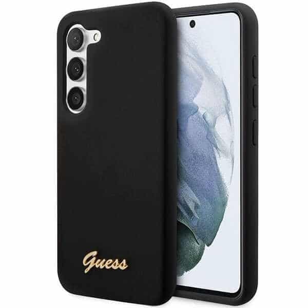 Guess Silicone Vintage Gold Logo - θήκη για Samsung Galaxy S23+ - Μαύρο