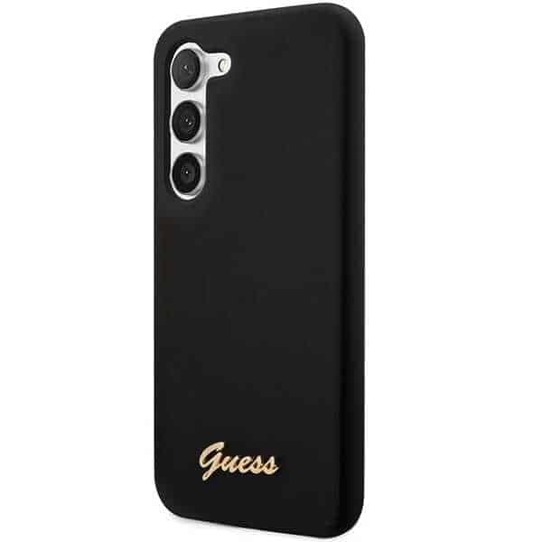 Guess Silicone Vintage Gold Logo - θήκη για Samsung Galaxy S23+ - Μαύρο 2