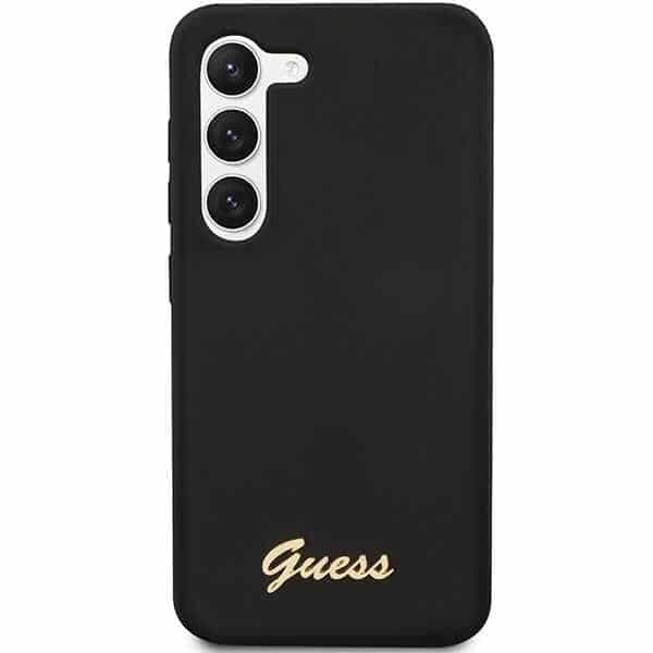 Guess Silicone Vintage Gold Logo - θήκη για Samsung Galaxy S23+ - Μαύρο 3