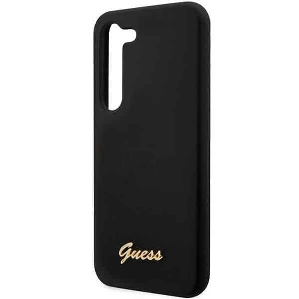 Guess Silicone Vintage Gold Logo - θήκη για Samsung Galaxy S23+ - Μαύρο 6