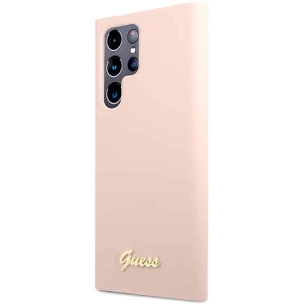 Guess Metal Logo - θήκη για Samsung Galaxy S23 Ultra - Ροζ 2