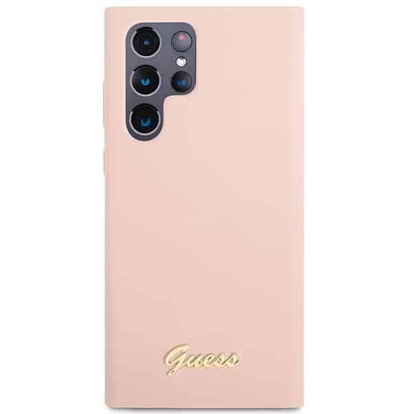 Guess Metal Logo - θήκη για Samsung Galaxy S23 Ultra - Ροζ 3