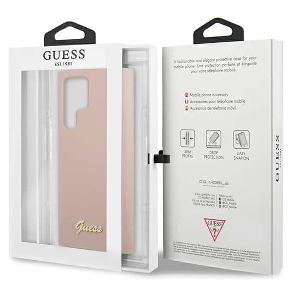 Guess Metal Logo - θήκη για Samsung Galaxy S23 Ultra - Ροζ 8