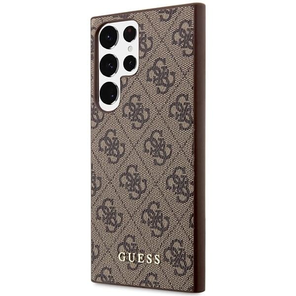 Guess 4G Metal Gold - θήκη για Samsung Galaxy S23 Ultra - Καφέ 2
