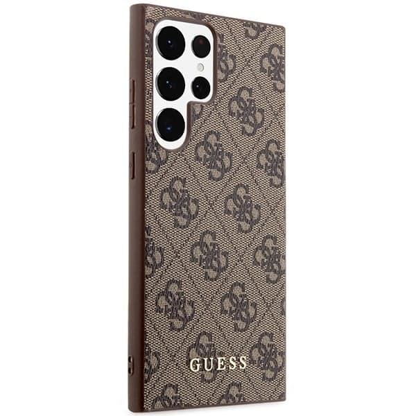 Guess 4G Metal Gold - θήκη για Samsung Galaxy S23 Ultra - Καφέ 4