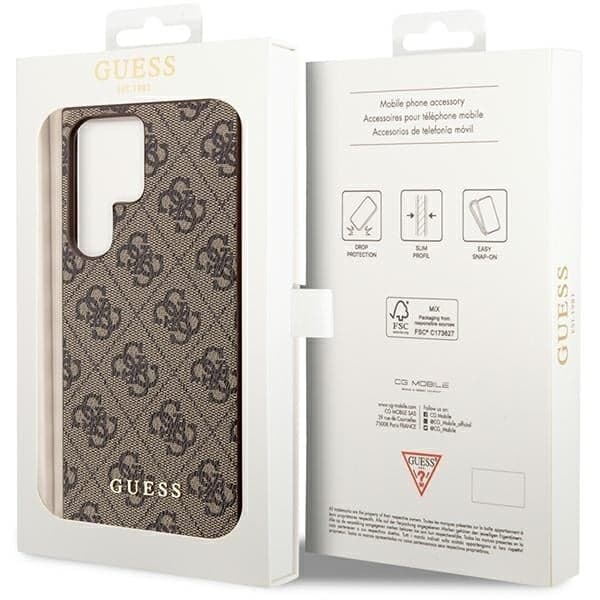 Guess 4G Metal Gold - θήκη για Samsung Galaxy S23 Ultra - Καφέ 8