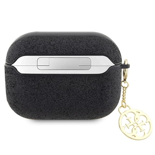 Guess GUAP2GLGSHK AirPods Pro 2  (2022/2023) cover μαύρο/black Glitter Flake 4G Charm 2