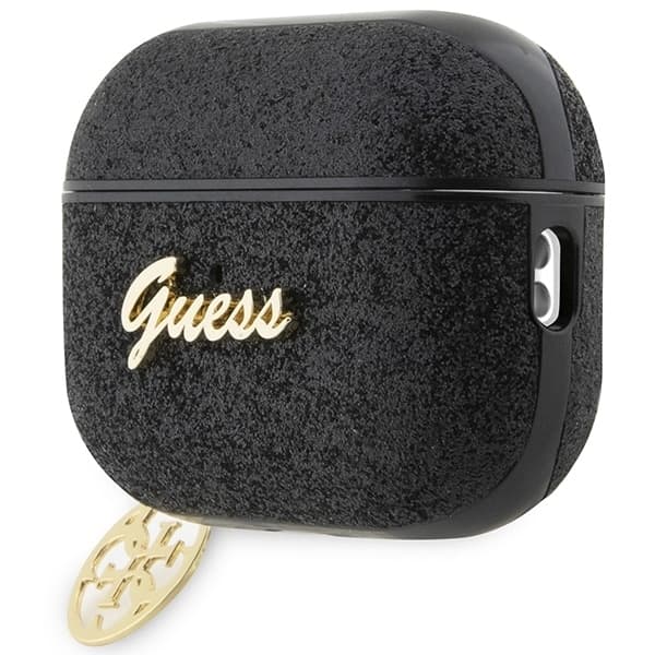 Guess GUAP2GLGSHK AirPods Pro 2  (2022/2023) cover μαύρο/black Glitter Flake 4G Charm 3