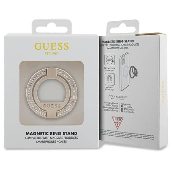 Guess MagSafe Ring stand GUMRSALDGD złoty/gold Rhinestone 4