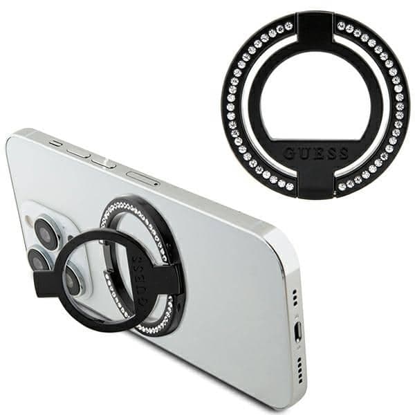 Guess MagSafe Ring stand GUMRSALDGK μαύρο/black Rhinestone