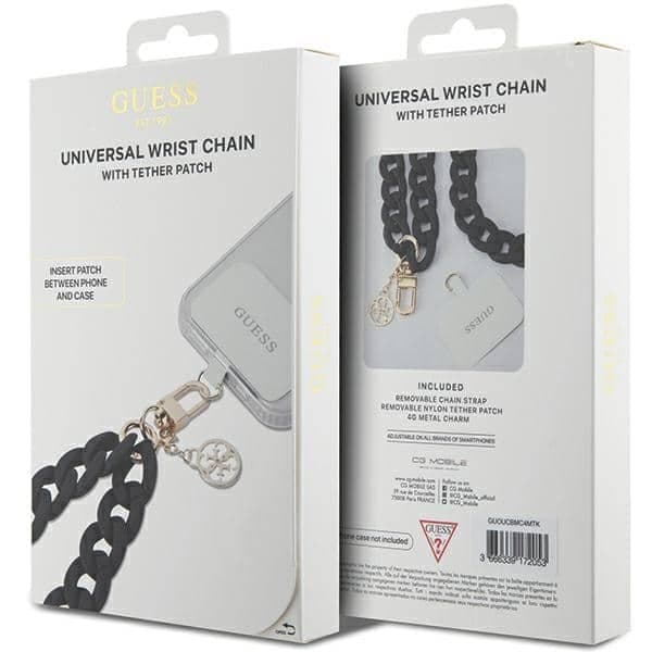 Guess GUOUCBMC4MK Universal Big Hand Strap μαύρο/black Acrylic 4G Charm 2