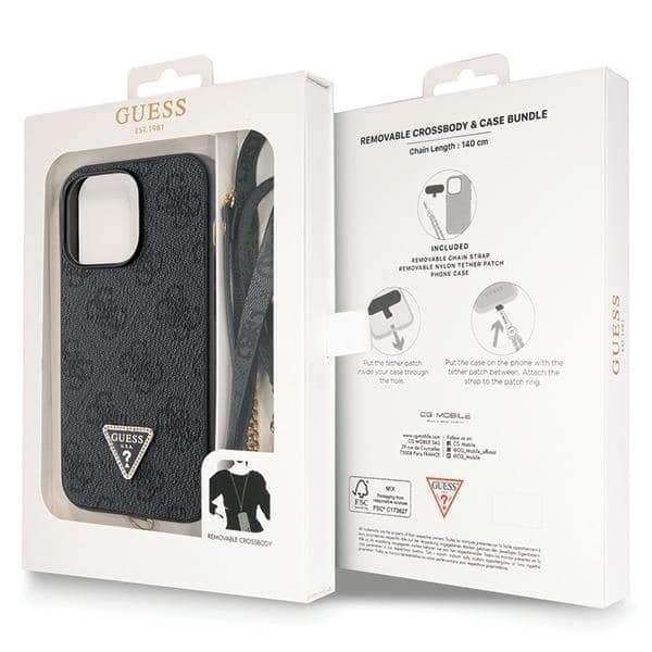 Guess Crossbody 4G Metal Logo - θήκη για Apple iPhone 13 / Pro - Μαύρο 9