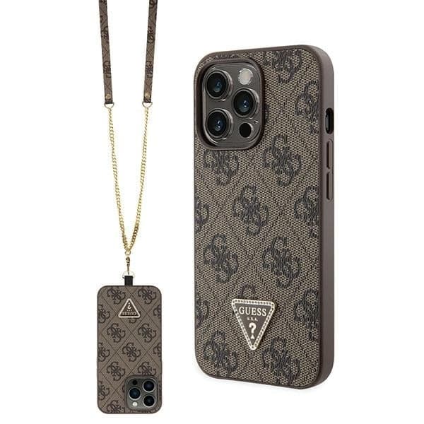 Guess Crossbody 4G Metal Logo - θήκη για Apple iPhone 13 / Pro - Καφέ