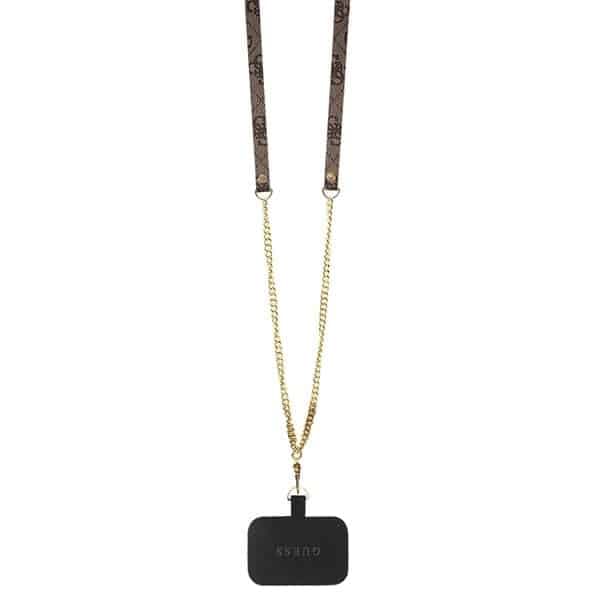 Guess Crossbody 4G Metal Logo - θήκη για Apple iPhone 13 / Pro - Καφέ 6