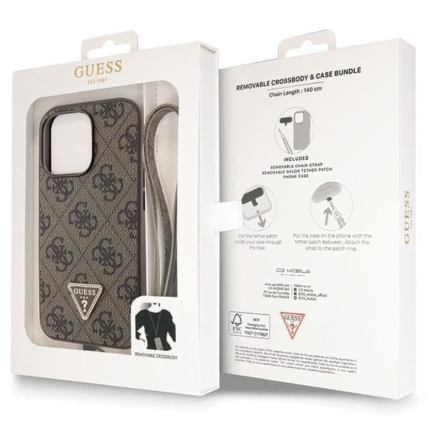 Guess Crossbody 4G Metal Logo - θήκη για Apple iPhone 13 / Pro - Καφέ 9