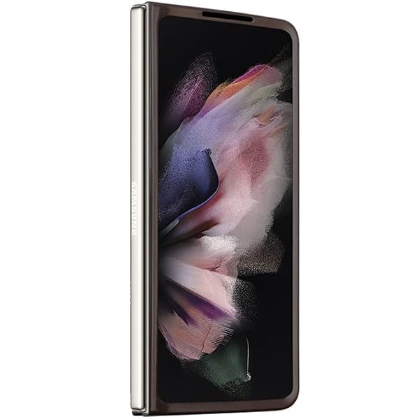 Guess Leather 4G Triangle Strass - θήκη για Samsung Galaxy Z Fold5 - Καφέ 3