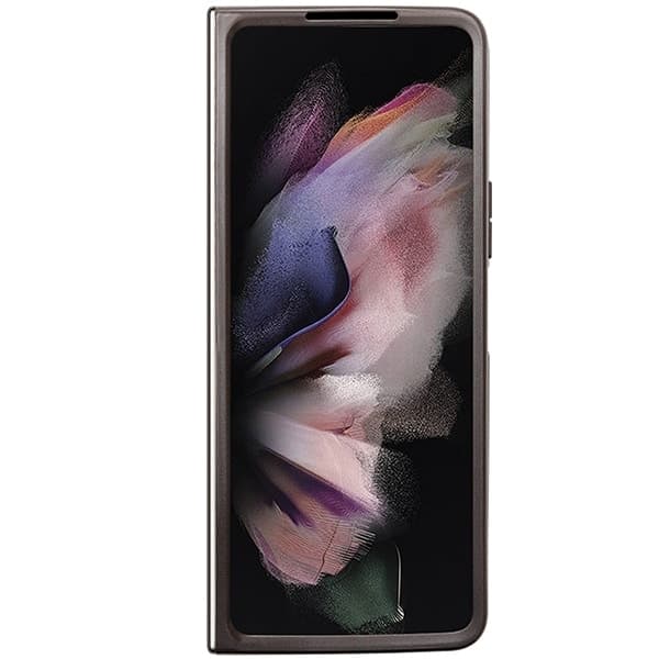 Guess Leather 4G Triangle Strass - θήκη για Samsung Galaxy Z Fold5 - Καφέ 4