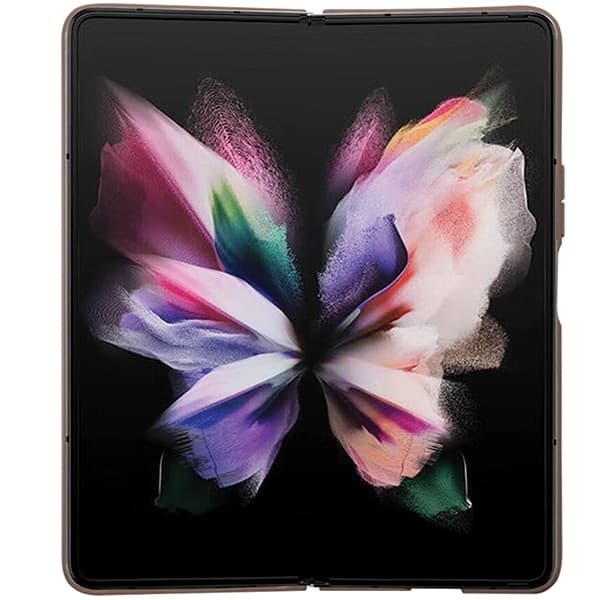 Guess Leather 4G Triangle Strass - θήκη για Samsung Galaxy Z Fold5 - Καφέ 6