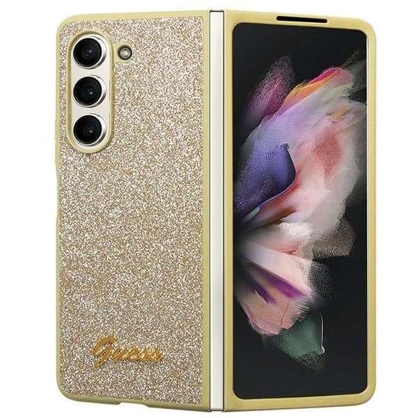 Guess Glitter Script - θήκη για Samsung Galaxy Z Fold5 - Χρυσό
