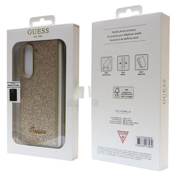 Guess Glitter Script - θήκη για Samsung Galaxy Z Fold5 - Χρυσό 7