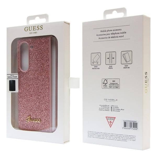 Guess Glitter Script - θήκη για Samsung Galaxy Z Fold5 - Ροζ 7