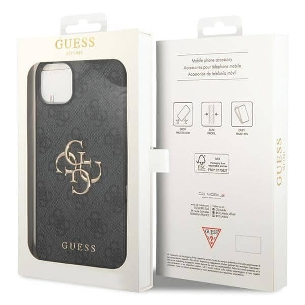 Guess Big Metal Logo - θήκη για Apple iPhone 15 - Γκρι 8