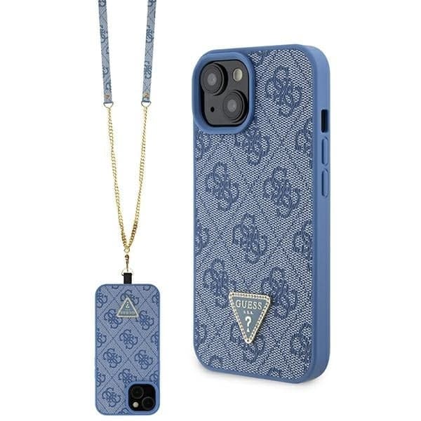 Guess Crossbody 4G Metal Logo - θήκη για Apple iPhone 15 / 14 13 - Μπλε