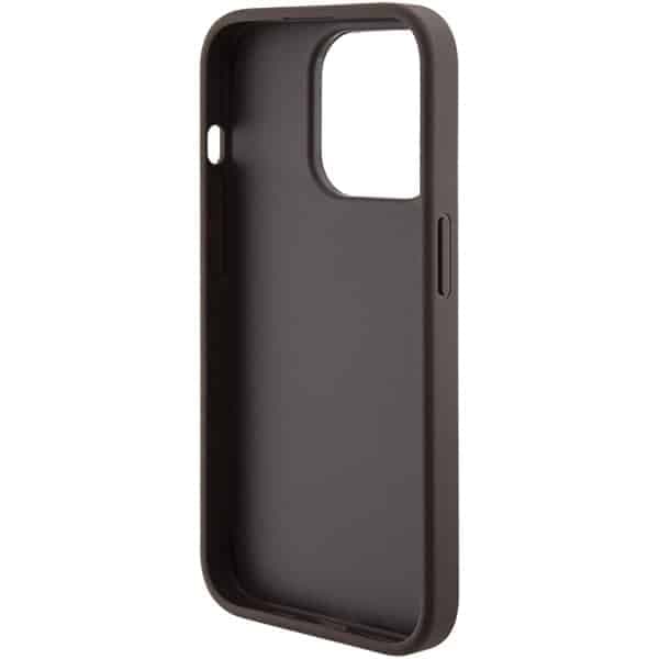 Guess GUHCP15LPGS4TDW iPhone 15 Pro 6.1"  καφέ/brown hardcase Grip Stand 4G Triangle Strass 8